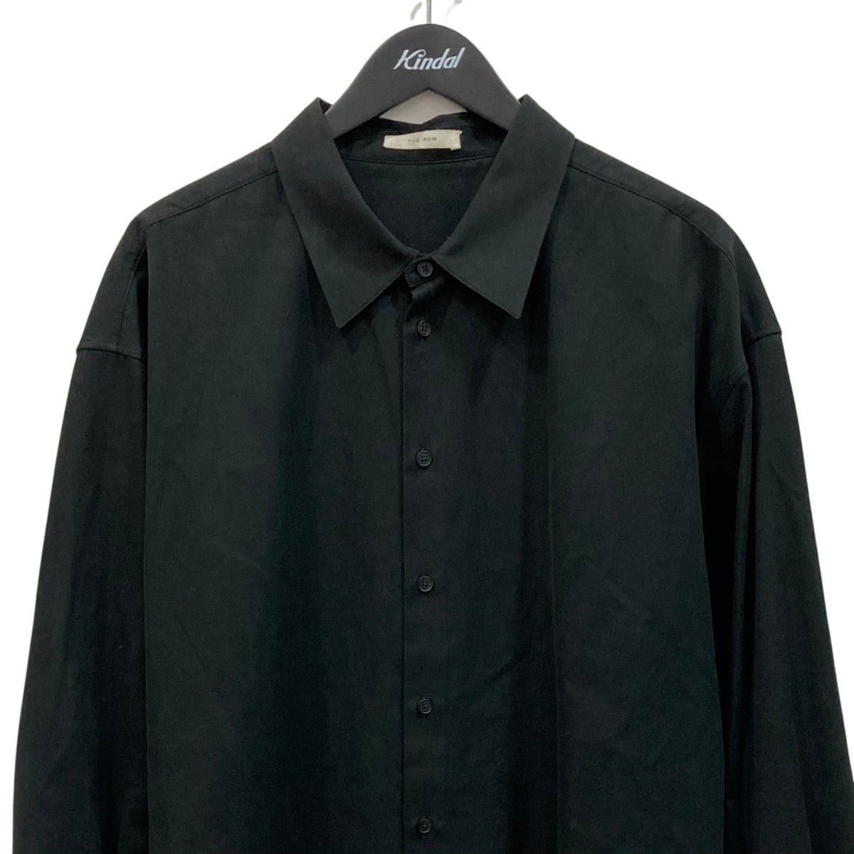 THE ROW ブラック オーバーサイズシャツ　エルデン　シャツ　0 ザロウ THE ROW(ザロウ) オーバーサイズシャツ284W3670 284W3670 ブラック