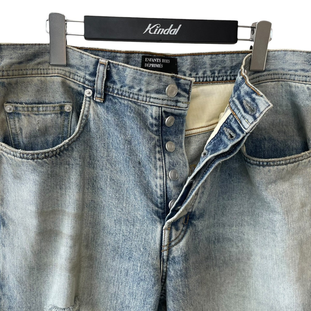 25AWBAGGY JEANSダメージ加工デニムパンツ