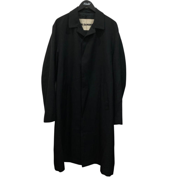 JIL SANDER(ジルサンダー) ステンカラーコート ブラック サイズ 46