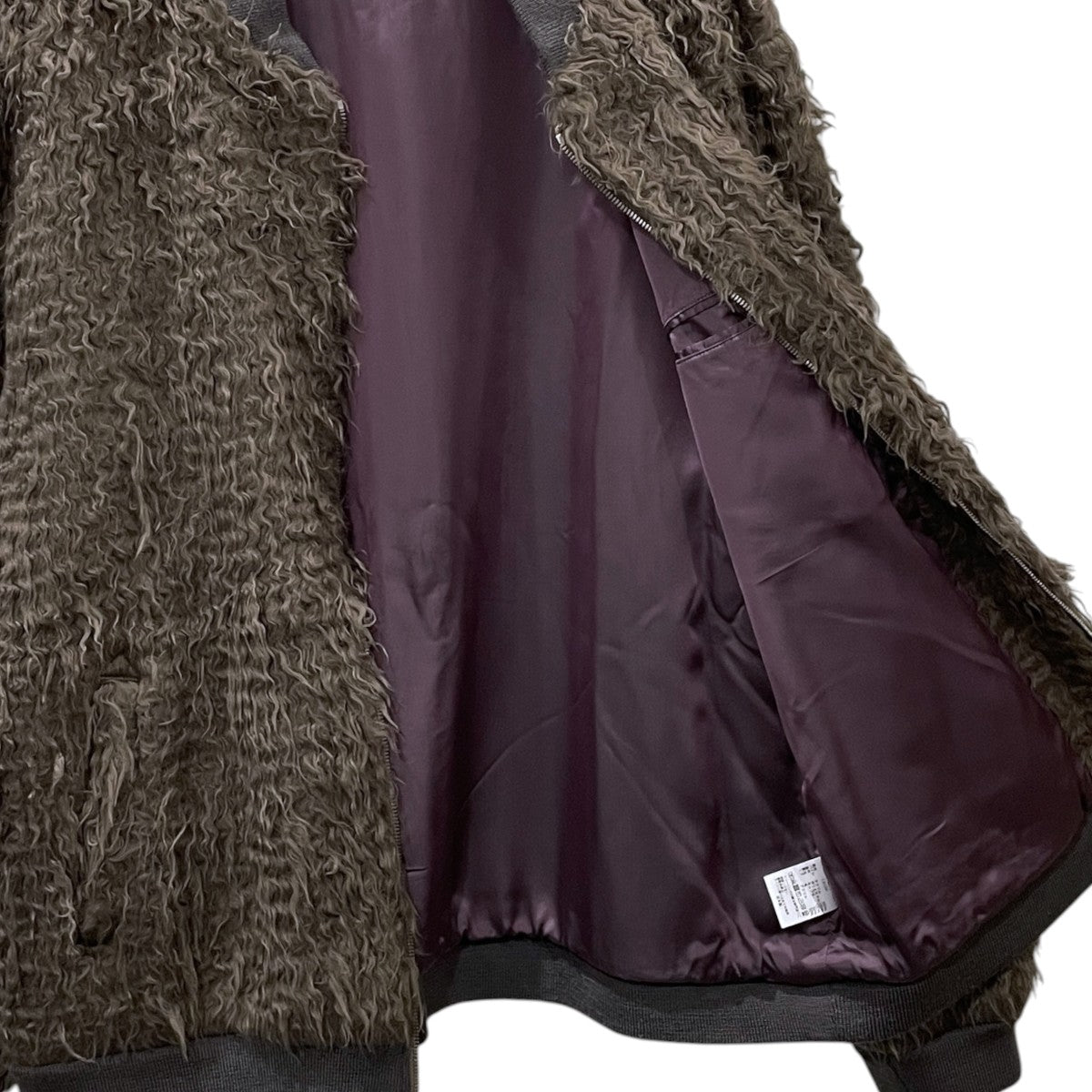 22AW ジップアップボアジャケット B．B． JACKET - ACRYLIC WAVE FUR ベースボールジャケット アクリルウェーブファー LQ106