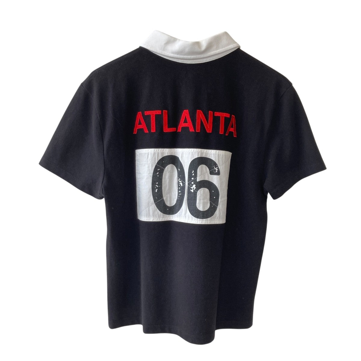 mowalola(モワローラ) ATL RELAXED POLO SHIRT半袖ポロシャツ ブラック