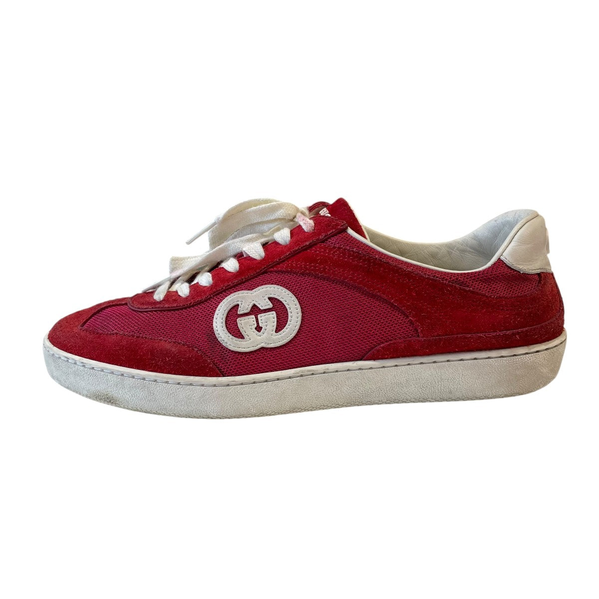 GUCCI(グッチ) INTERLOCKING G SUEDEスニーカー791742 791742 レッド