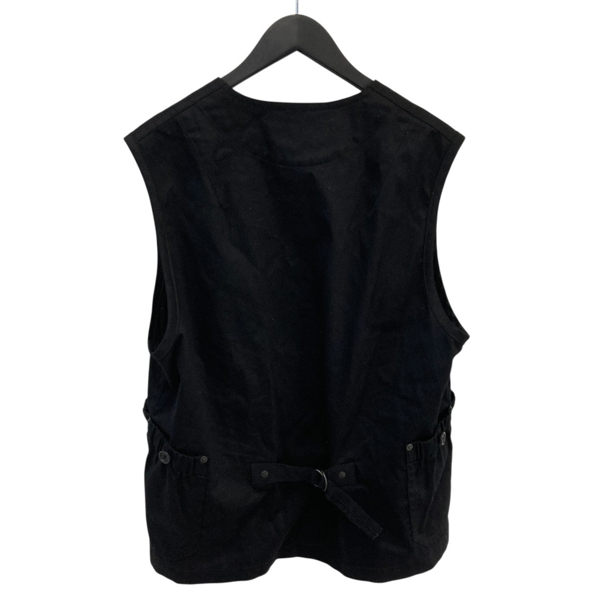 COTTON TWILL GATHERED POCKET VESTベストUQ-V02-001
