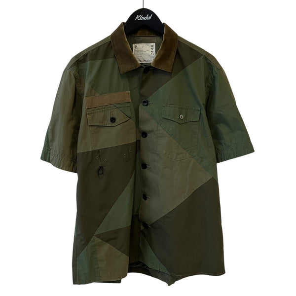 Sacai サカイ Pattern Knit Print Shirt 半袖シャツ sacai(サカイ) 半袖シャツ21-0244BM 21-0244BM オリーブ サイズ 2