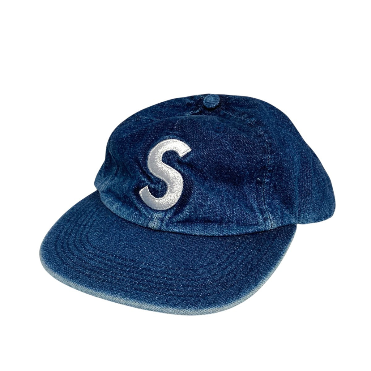 Supreme WASHED DENIM S LOGO 6-PANELデニムキャップ 古着・中古-1枚目のアイテム画像
