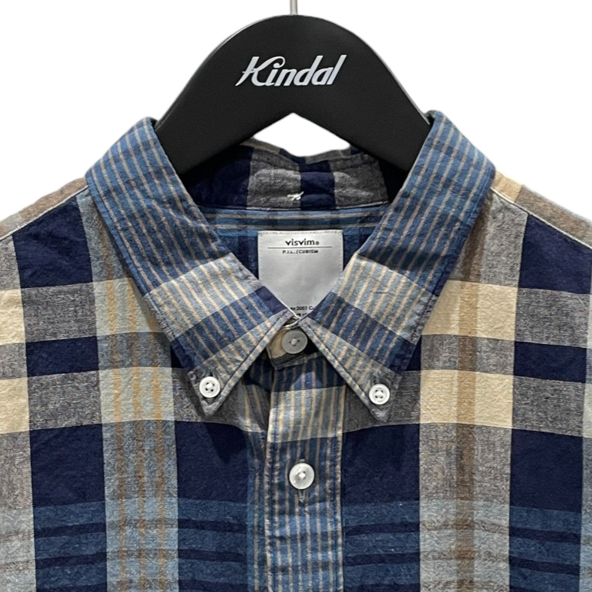 12SS チェック柄ボタンダウンシャツ BECHER SHIRT B．D． L／S (COTTON／LINEN) ベッチャー シャツ ボタンダウン ロングスリーブ 0112105011021