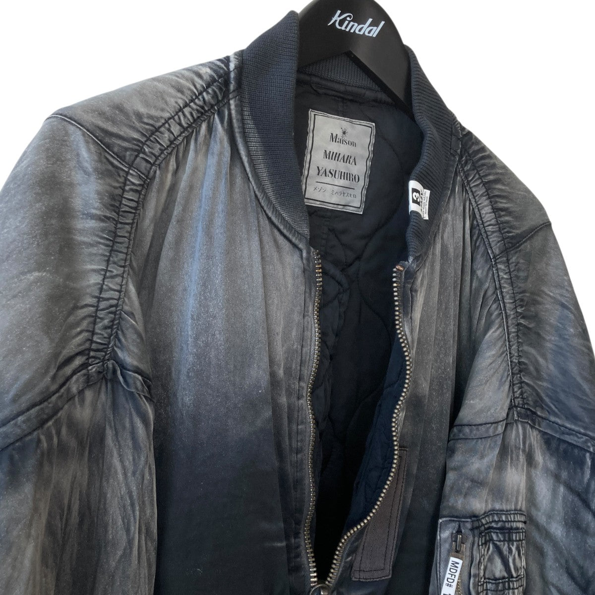 MIHARA YASUHIRO AGED FLIGHT JACKETフライトジャケットJ13BL151 古着・中古-3枚目のアイテム画像
