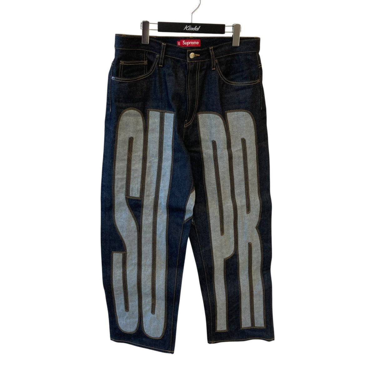 26SSINSET SPELLOUT BAGGY JEANSデニムパンツ