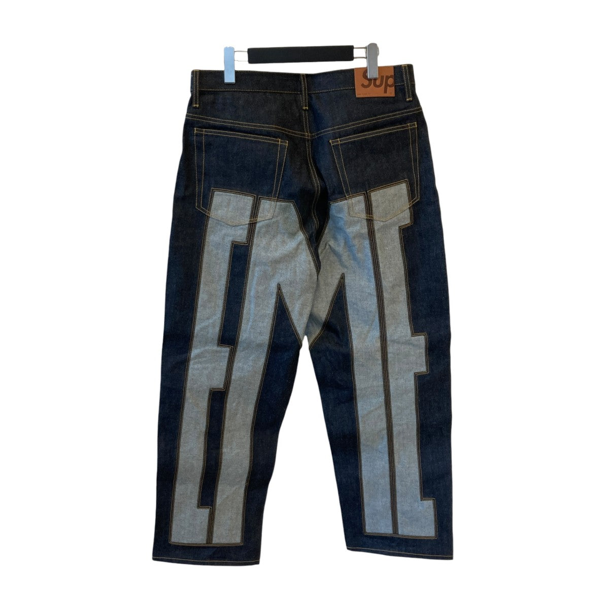 26SSINSET SPELLOUT BAGGY JEANSデニムパンツ