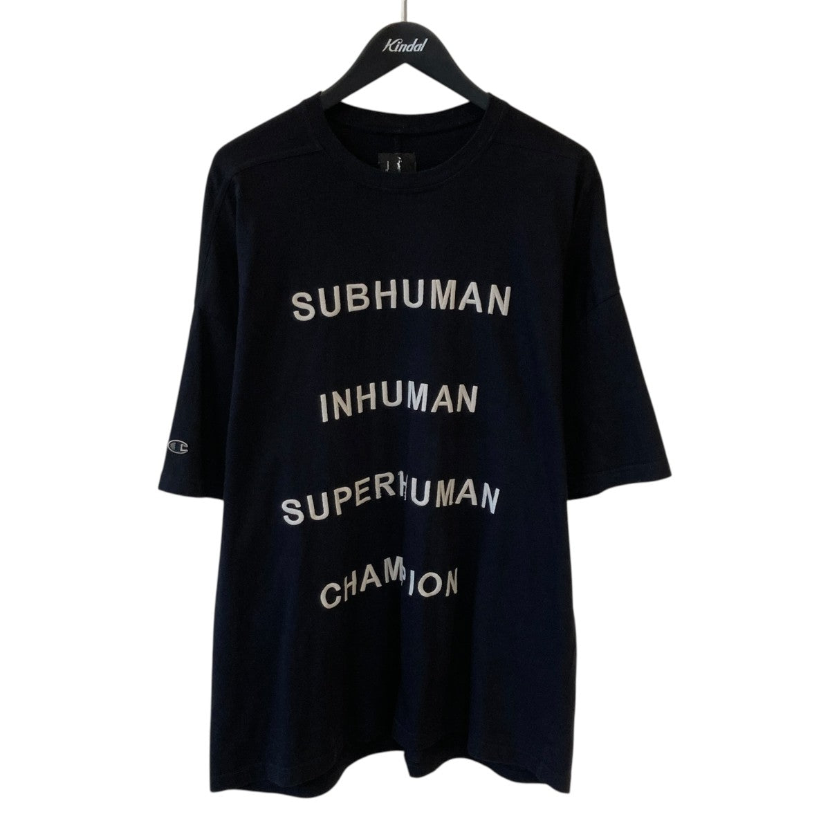RICK OWENS×Champion TOMMY T半袖カットソーCM01E1675-CHJG 古着・中古-1枚目のアイテム画像