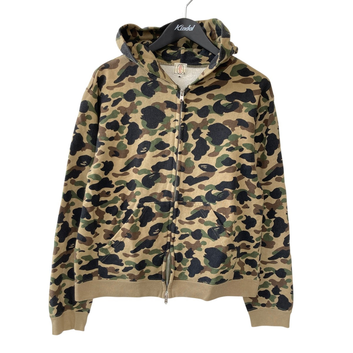 BAPE BY A BATHING APE カモフラジップパーカー 古着・中古-1枚目のアイテム画像