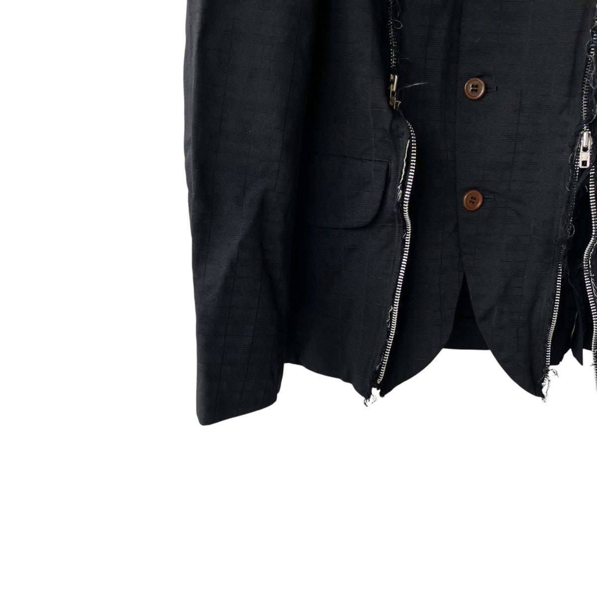 Distressed single-breasted tailored jacketテーラードジャケット1N-J005