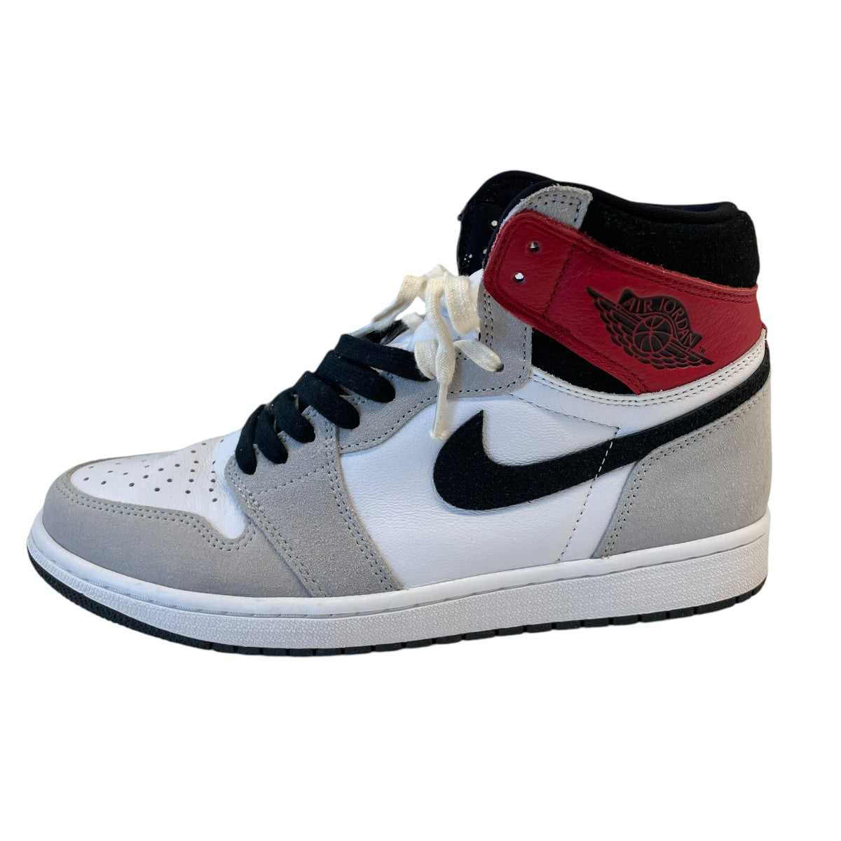 Air Jordan 1 High OG White Black Light Smoke Greyハイカットスニーカー555088-126