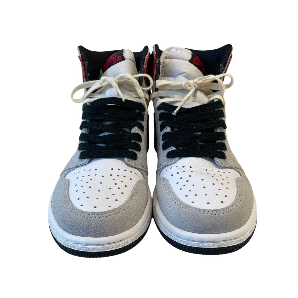 Air Jordan 1 High OG White Black Light Smoke Greyハイカットスニーカー555088-126