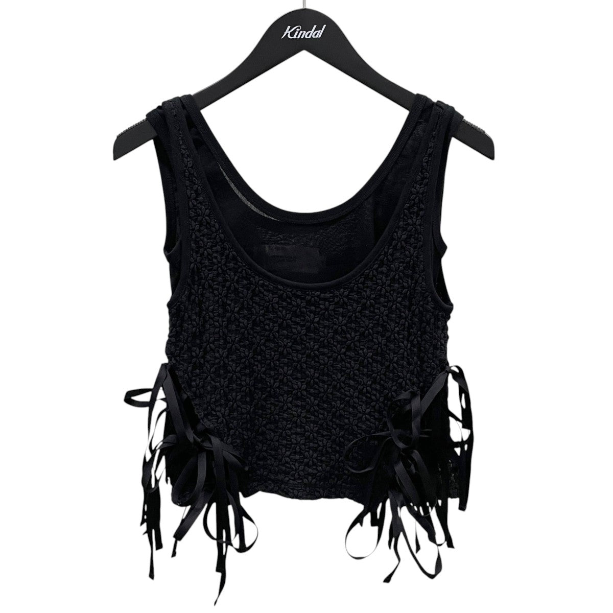 26SS ナイロン コットン フラワーレース リボン レイヤード タンクトップ NYLON COTTON FLOWER LACE RIBBON LAYERED TANK TOP 26SCT-#460L