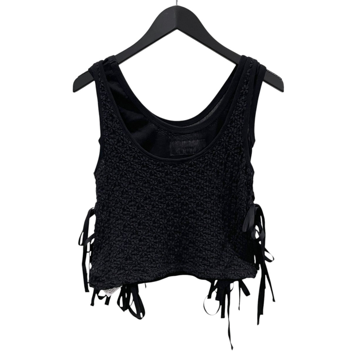 26SS ナイロン コットン フラワーレース リボン レイヤード タンクトップ NYLON COTTON FLOWER LACE RIBBON LAYERED TANK TOP 26SCT-#460L