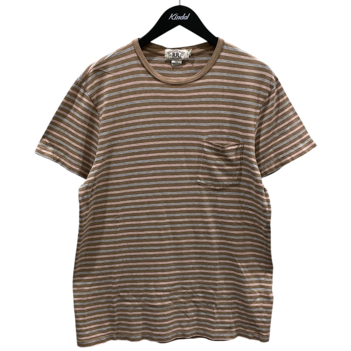 ボーダー柄ポケットTシャツ