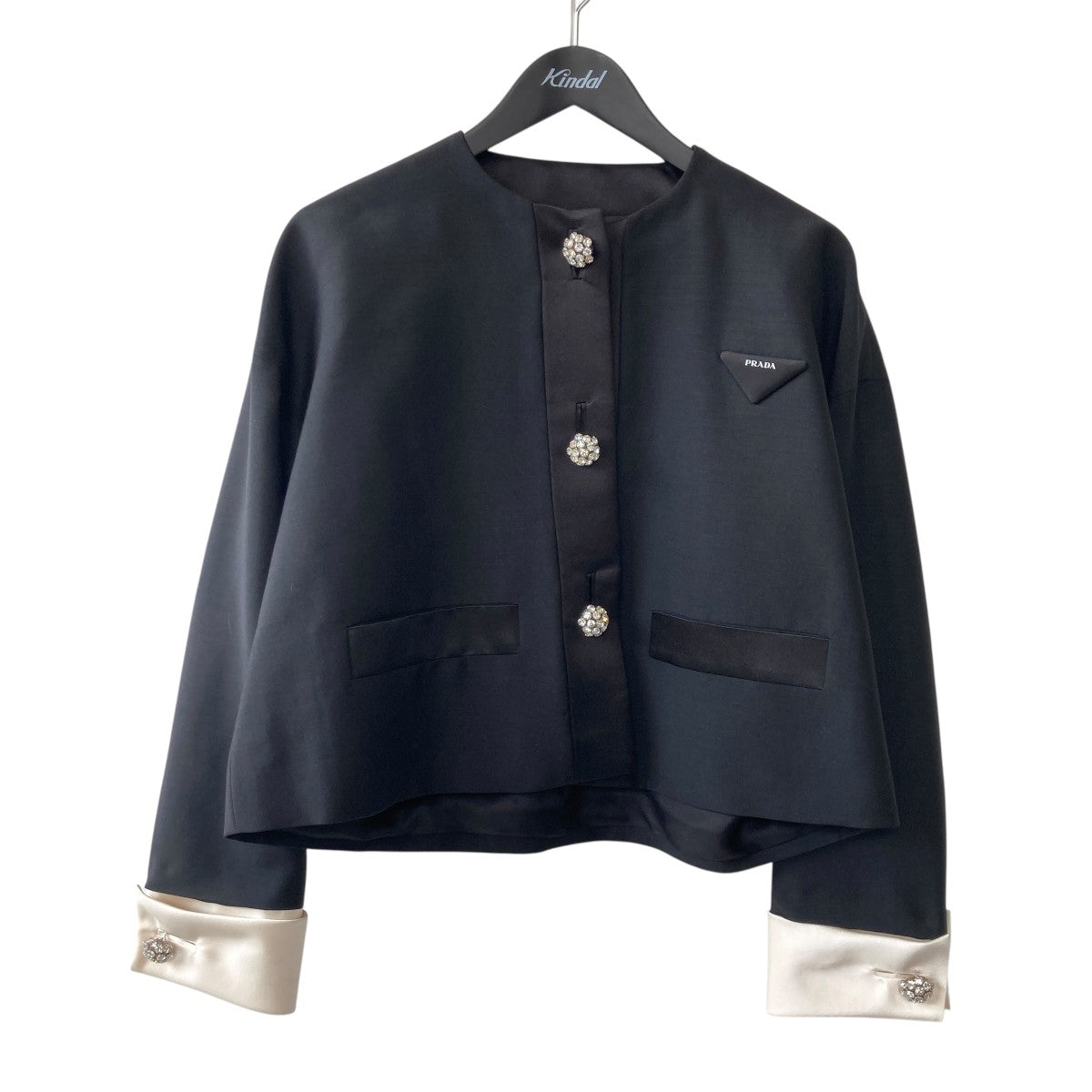 23SSCrystal Button Cropped JacketジャケットP524N