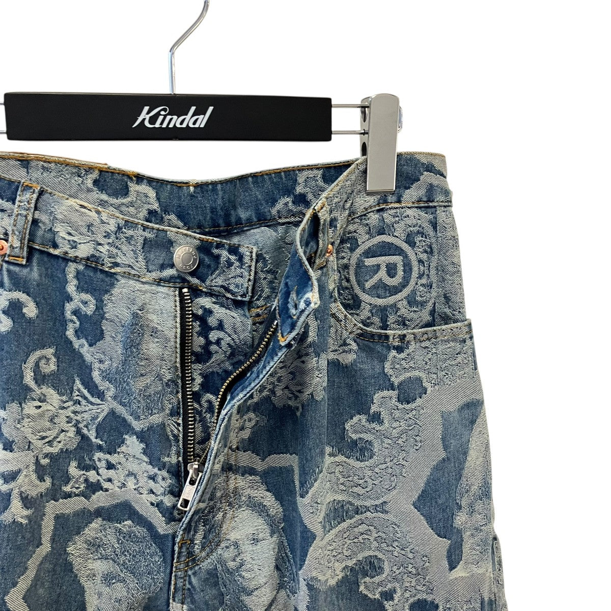 JACQUARD VINTAGE WASHデニムパンツ