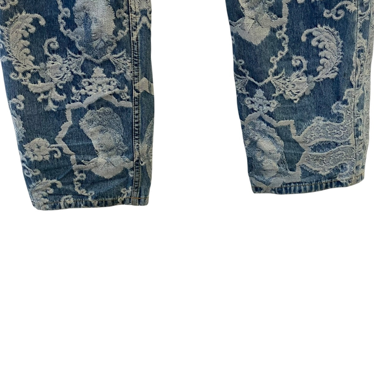 JACQUARD VINTAGE WASHデニムパンツ