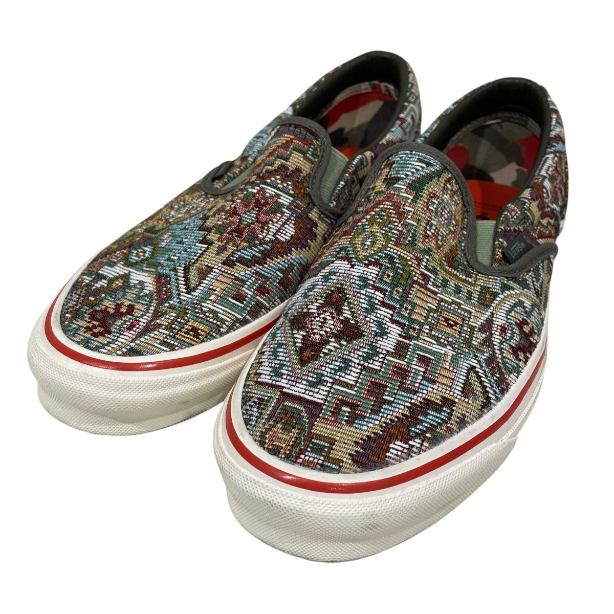 21AW スリッポンスニーカー OG Classic Slip-On LX (Carpet Green Mix)  オージー クラシック スリッポン ラグジュアリー VN0A45JK9T9