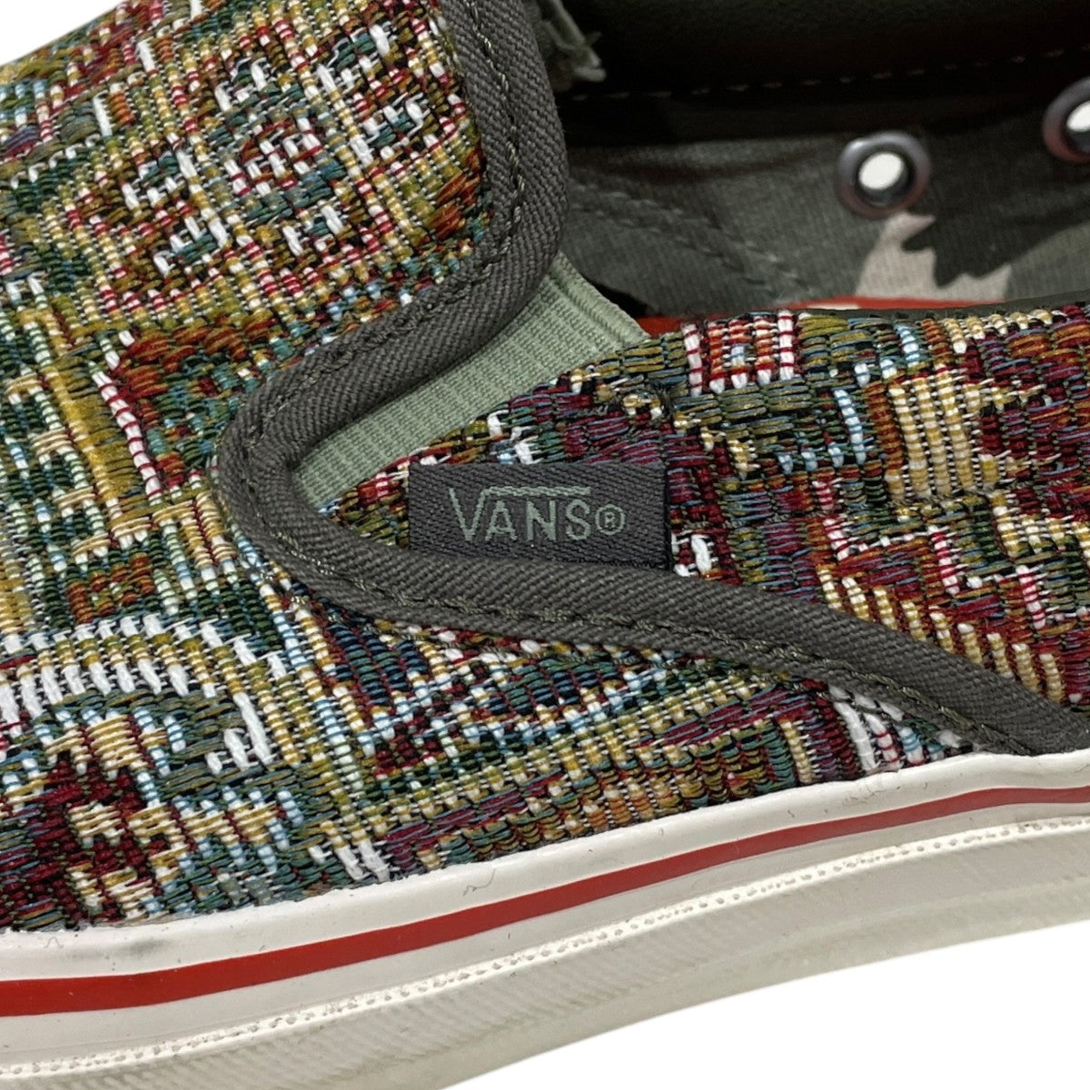 21AW スリッポンスニーカー OG Classic Slip-On LX (Carpet Green Mix)  オージー クラシック スリッポン ラグジュアリー VN0A45JK9T9