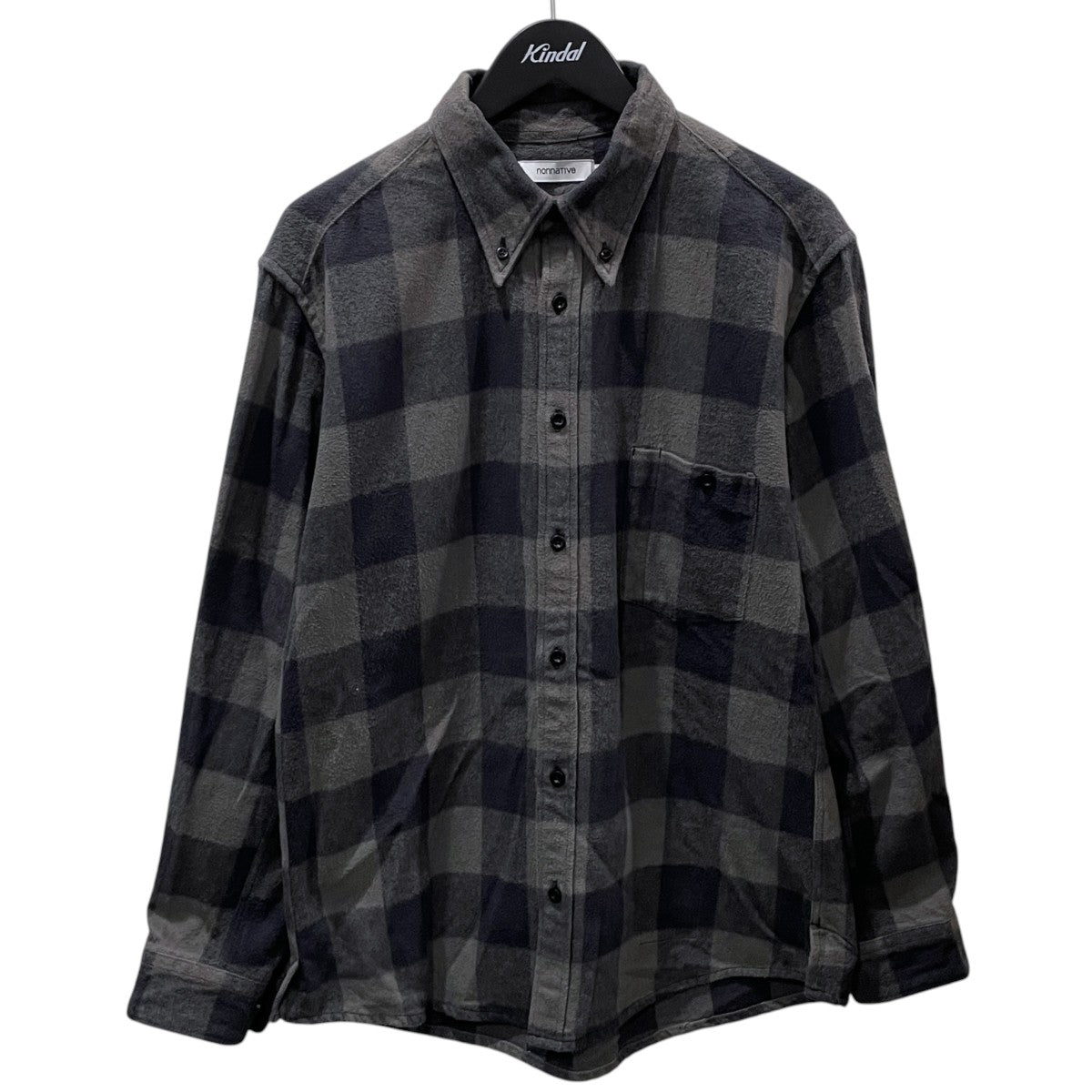 23AW ブロックチェック柄ボタンダウンフランネルシャツ DWELLER B．D． SHIRT COTTON FLANNEL BLOCK CHECK NN-S4305
