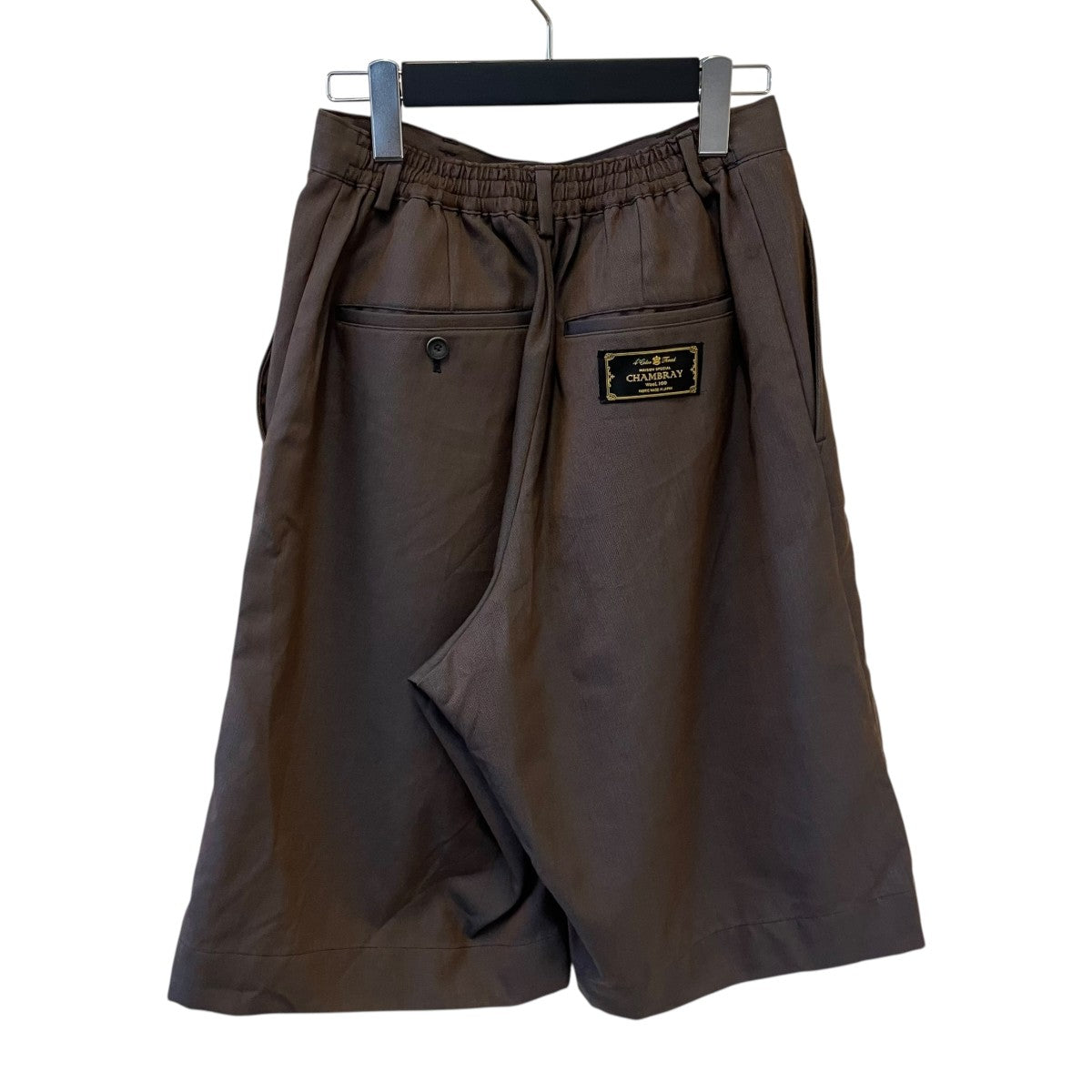 MAISON SPECIAL 4 Colors Chambray Washable Wool Prime-Wide Shortsハーフパンツ11251461509 古着・中古-2枚目のアイテム画像