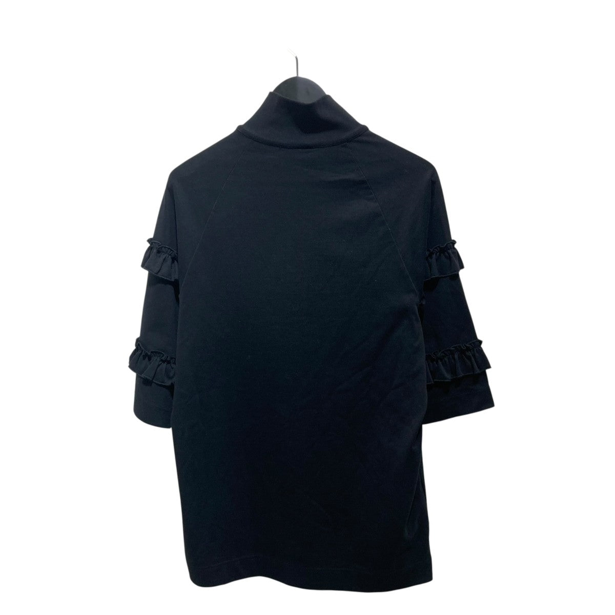 Mock Neck Ruffle Frill Zip T-Shirt半袖Tシャツ