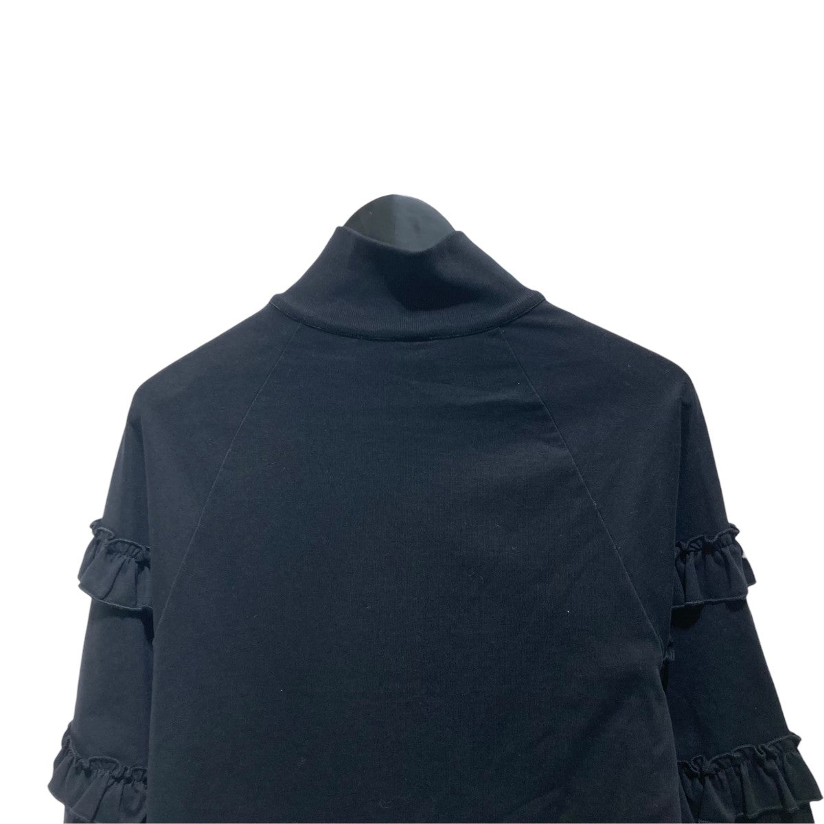 Mock Neck Ruffle Frill Zip T-Shirt半袖Tシャツ