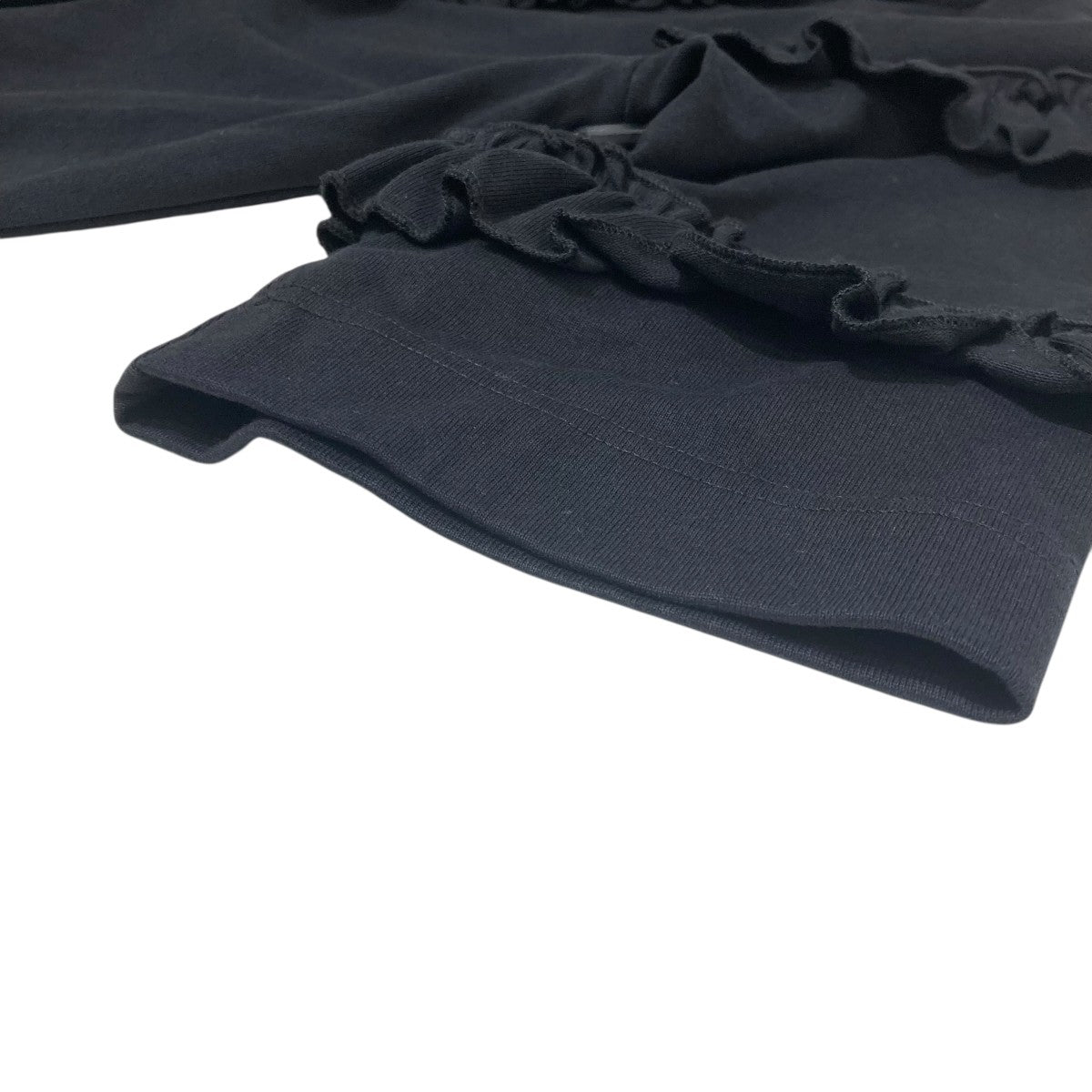 Mock Neck Ruffle Frill Zip T-Shirt半袖Tシャツ