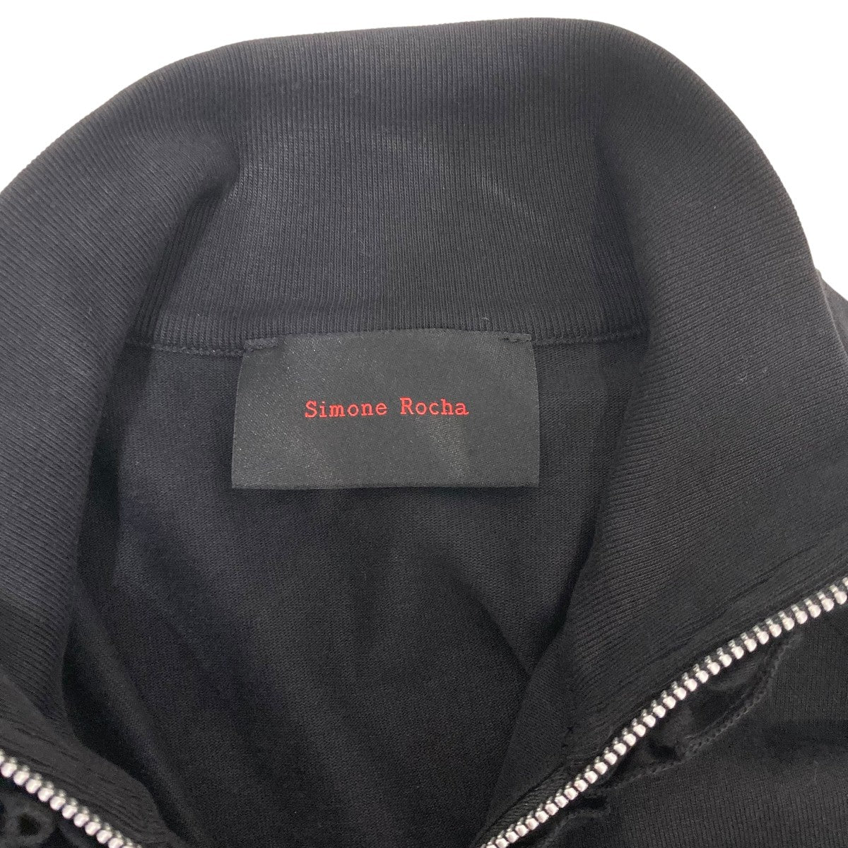 Mock Neck Ruffle Frill Zip T-Shirt半袖Tシャツ