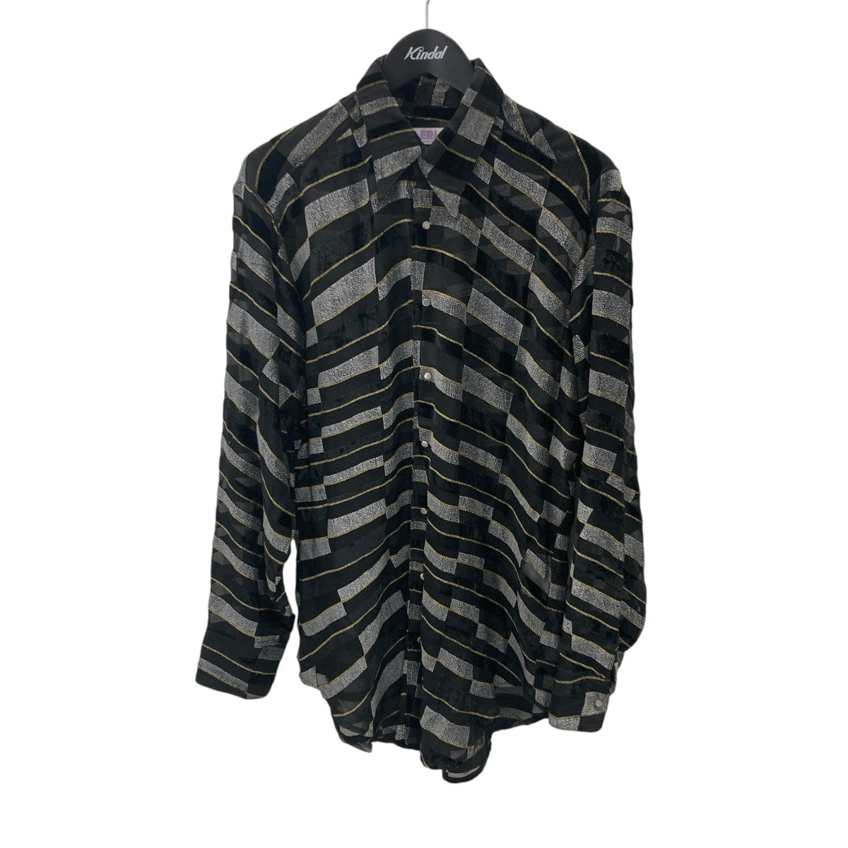 Woven Blanket Coat長袖シャツerl04-b007