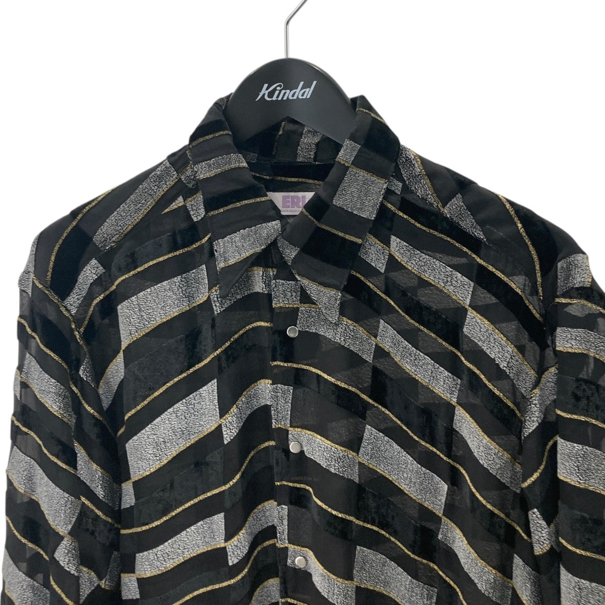 Woven Blanket Coat長袖シャツerl04-b007