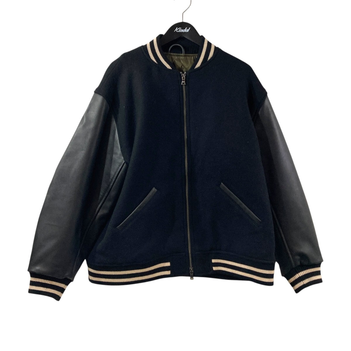 WOOL MOHAIR COWHIDE LEATHER JACKETスタジャンALV-00147