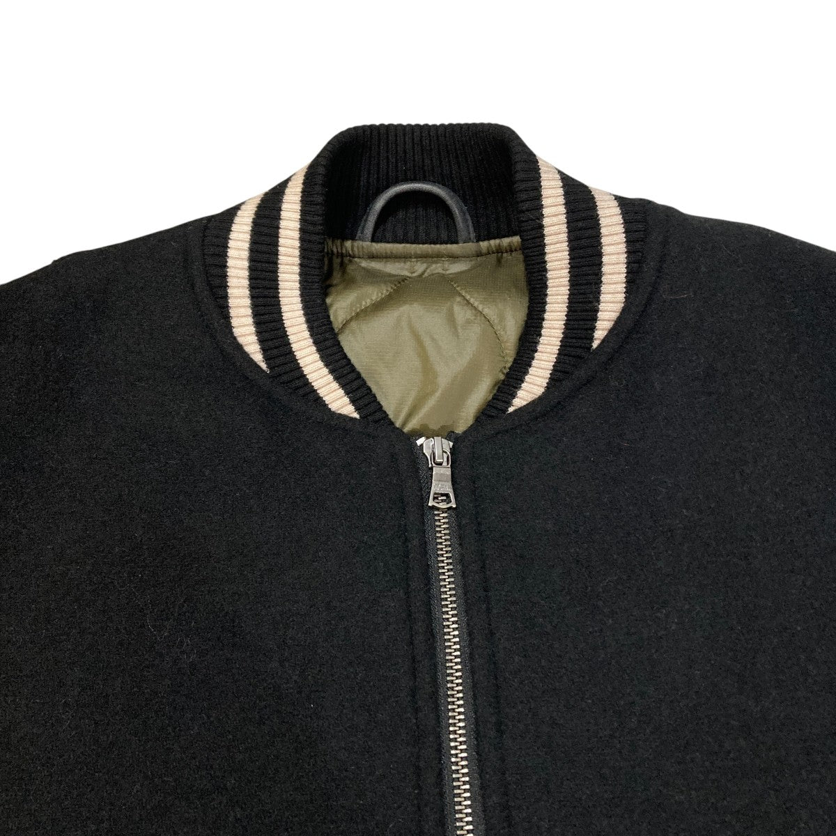 WOOL MOHAIR COWHIDE LEATHER JACKETスタジャンALV-00147