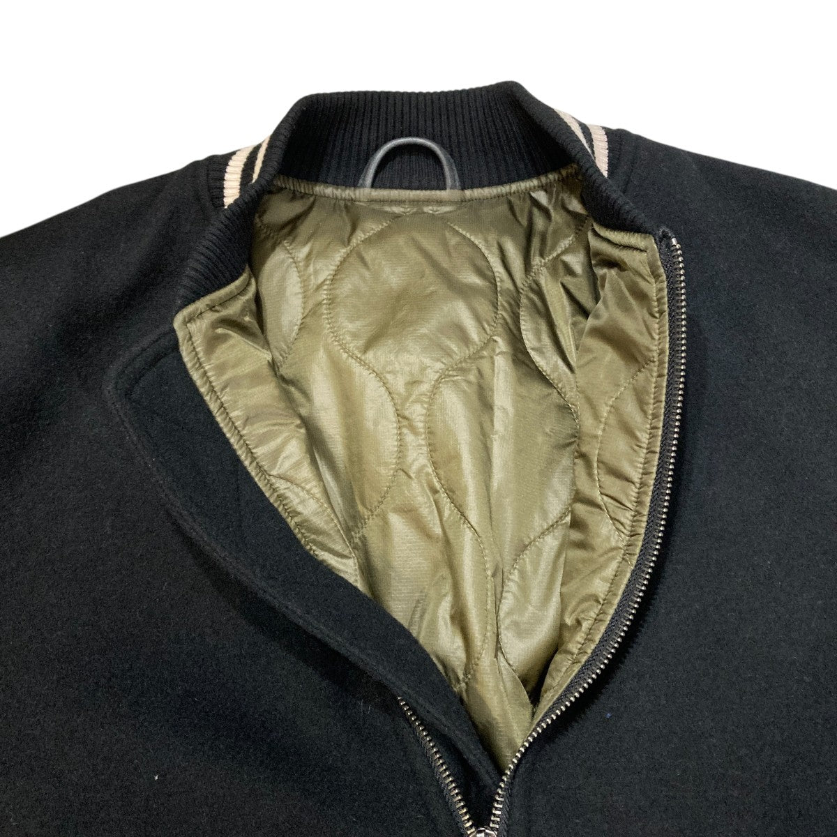 WOOL MOHAIR COWHIDE LEATHER JACKETスタジャンALV-00147