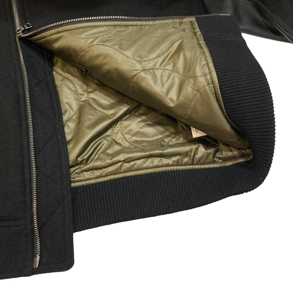 WOOL MOHAIR COWHIDE LEATHER JACKETスタジャンALV-00147