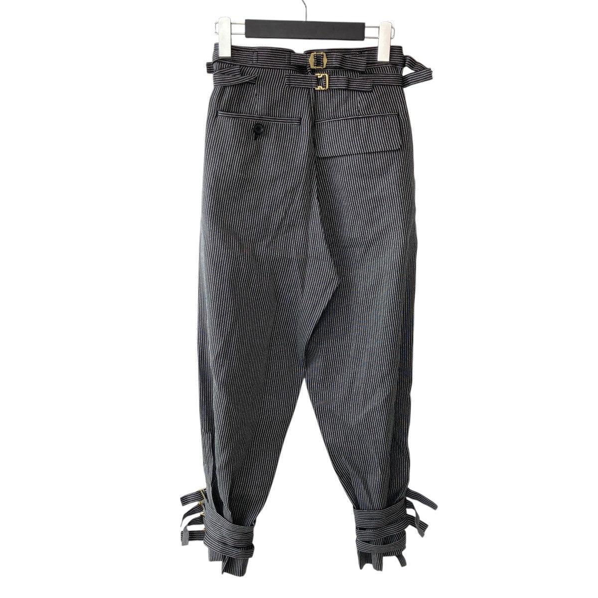 25SSCinch Strap Trousersストライプパンツuc1e1501-1