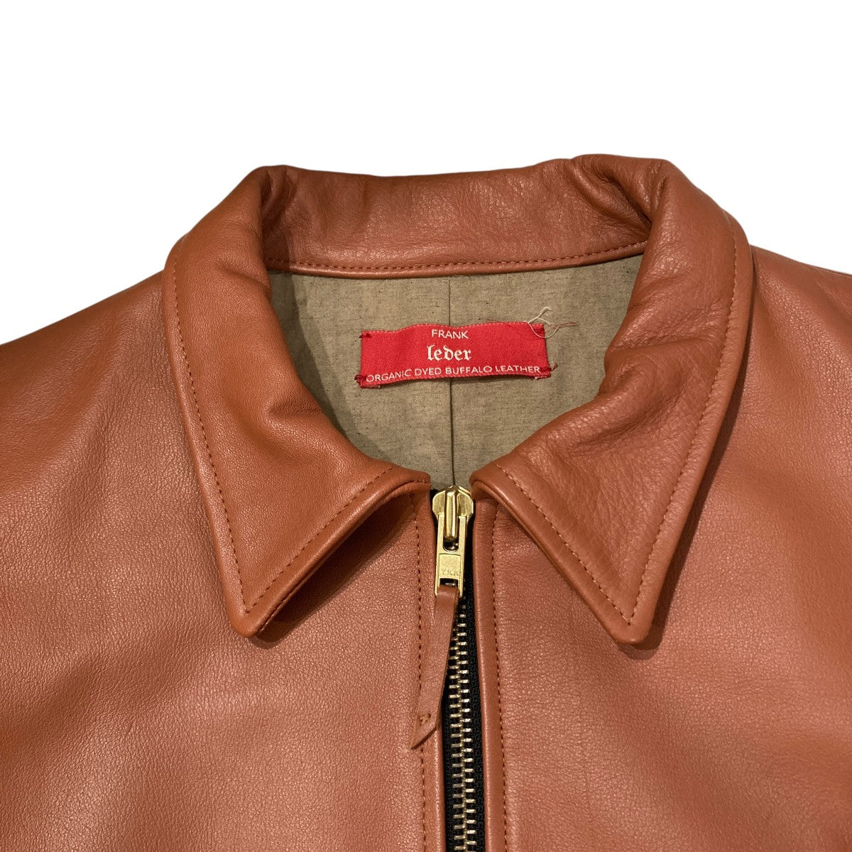 ORGANIC DYED BUFFALO BOMBER JACKETレザージャケット0522005