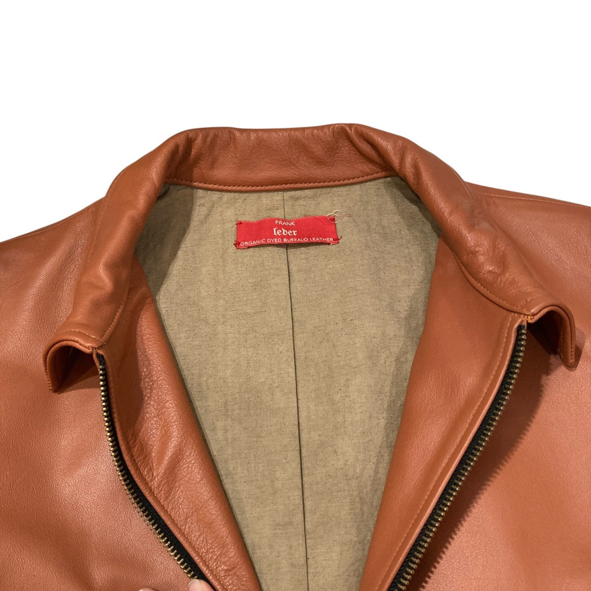 ORGANIC DYED BUFFALO BOMBER JACKETレザージャケット0522005