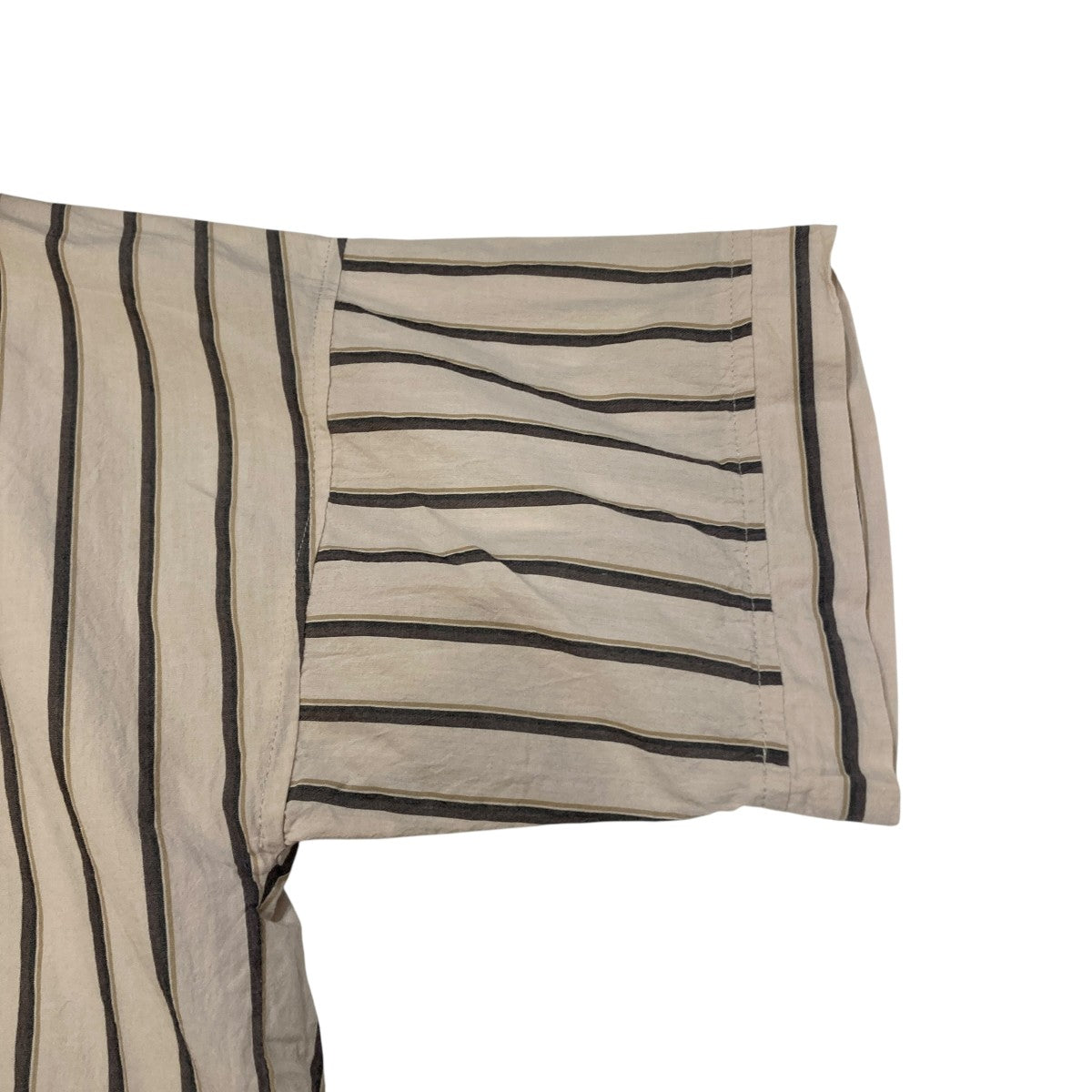 WASHED STRIPED COTTON SHORT SLEEVE TOP 90ストライプ半袖シャツWCG 5