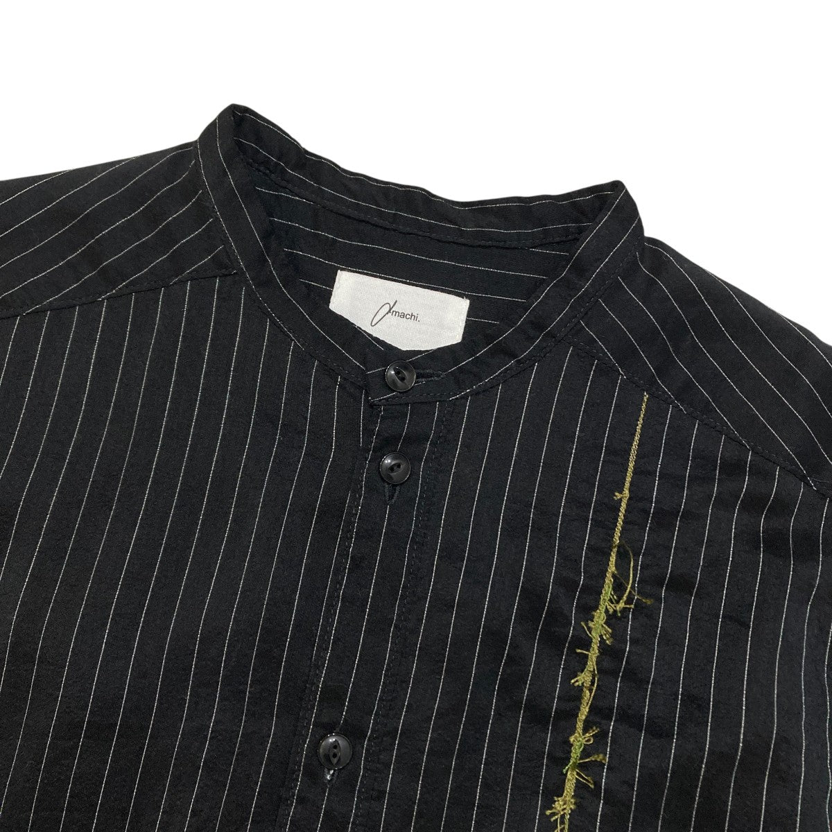 amachi．(アマチ) HAND PROCESSED GARMENTストライプ長袖シャツ004E