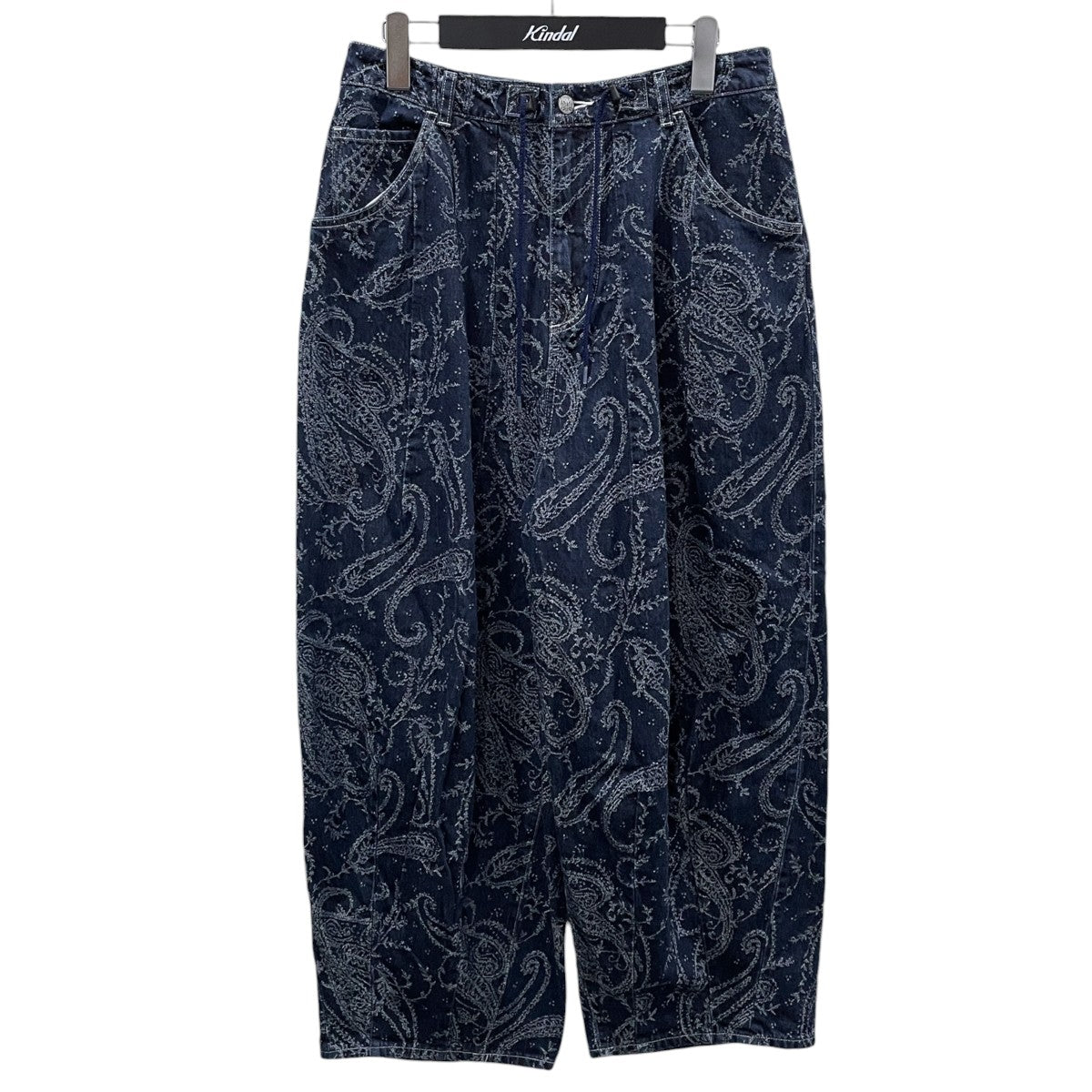 23AW ワイドデニムパンツ H．D． Pant - Jean ／ 10oz Denim ／ Paisley Jq．  ヒザデルパンツ ジーン 10オンス デニム ペイズリー ジャガード NS167
