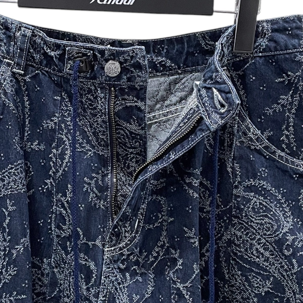 23AW ワイドデニムパンツ H．D． Pant - Jean ／ 10oz Denim ／ Paisley Jq．  ヒザデルパンツ ジーン 10オンス デニム ペイズリー ジャガード NS167