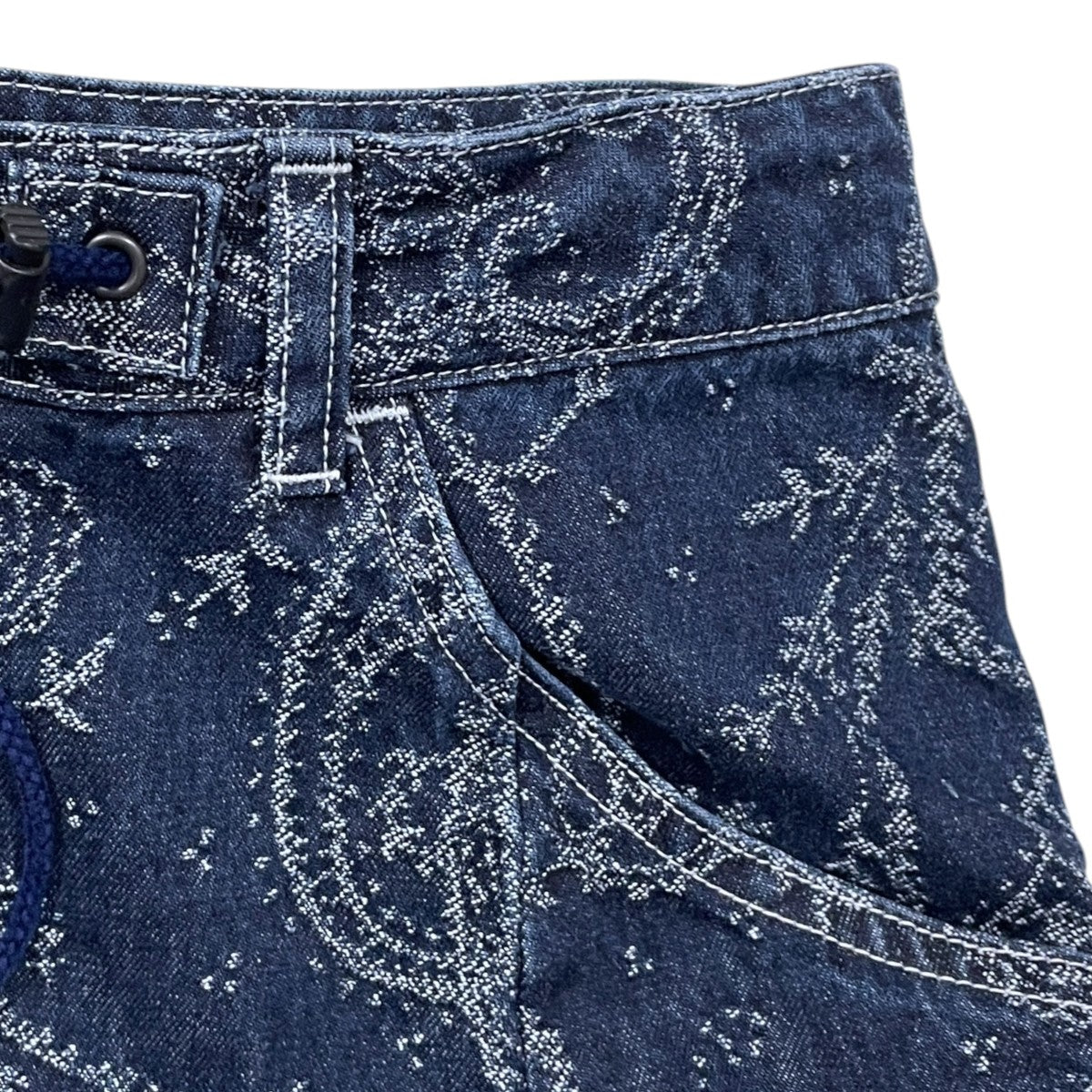 23AW ワイドデニムパンツ H．D． Pant - Jean ／ 10oz Denim ／ Paisley Jq．  ヒザデルパンツ ジーン 10オンス デニム ペイズリー ジャガード NS167