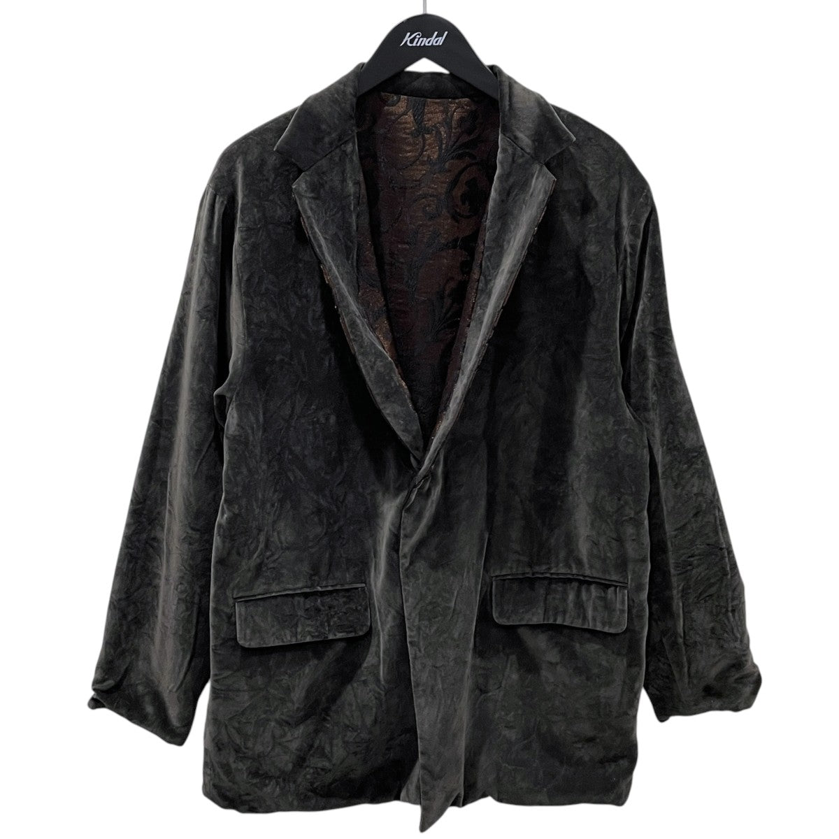 20AW リバーシブルジャケット Rev．1B Jacket - Arabesque Jq． リバーシブル 1ボタン ジャケット - アラベスク ジャカード HM123