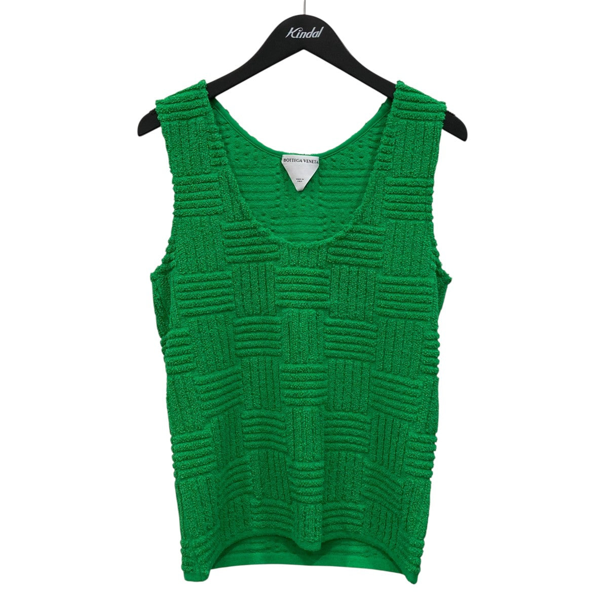 CREAM TANK TOP WITH JACQUARD PATTERNベスト692827