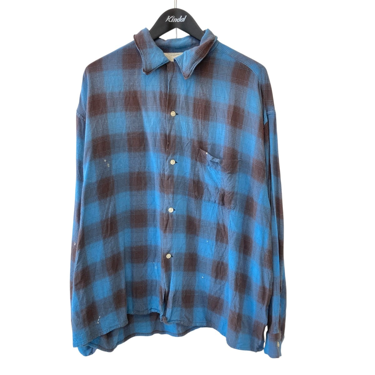 26SSRAYON SHIRT CHECKチェック加工シャツSM-MK8-0000-044