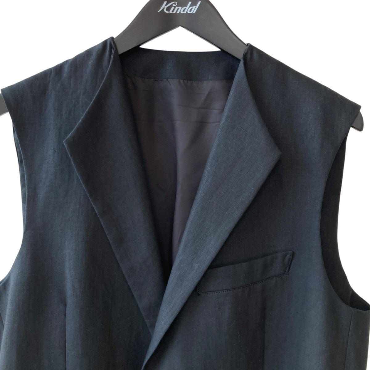 Linen No Sleeve Jakcetノースリーブジャケット ベストSL-V02-200
